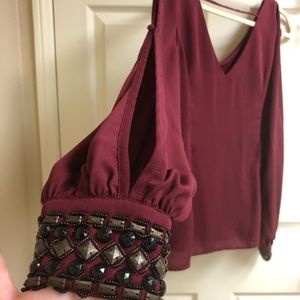 Crimson long sleeve top